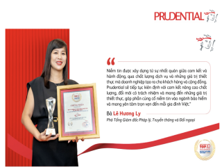 Prudential Việt Nam 10 năm liên tiếp đạt Top 10 Công ty Bảo hiểm uy tín